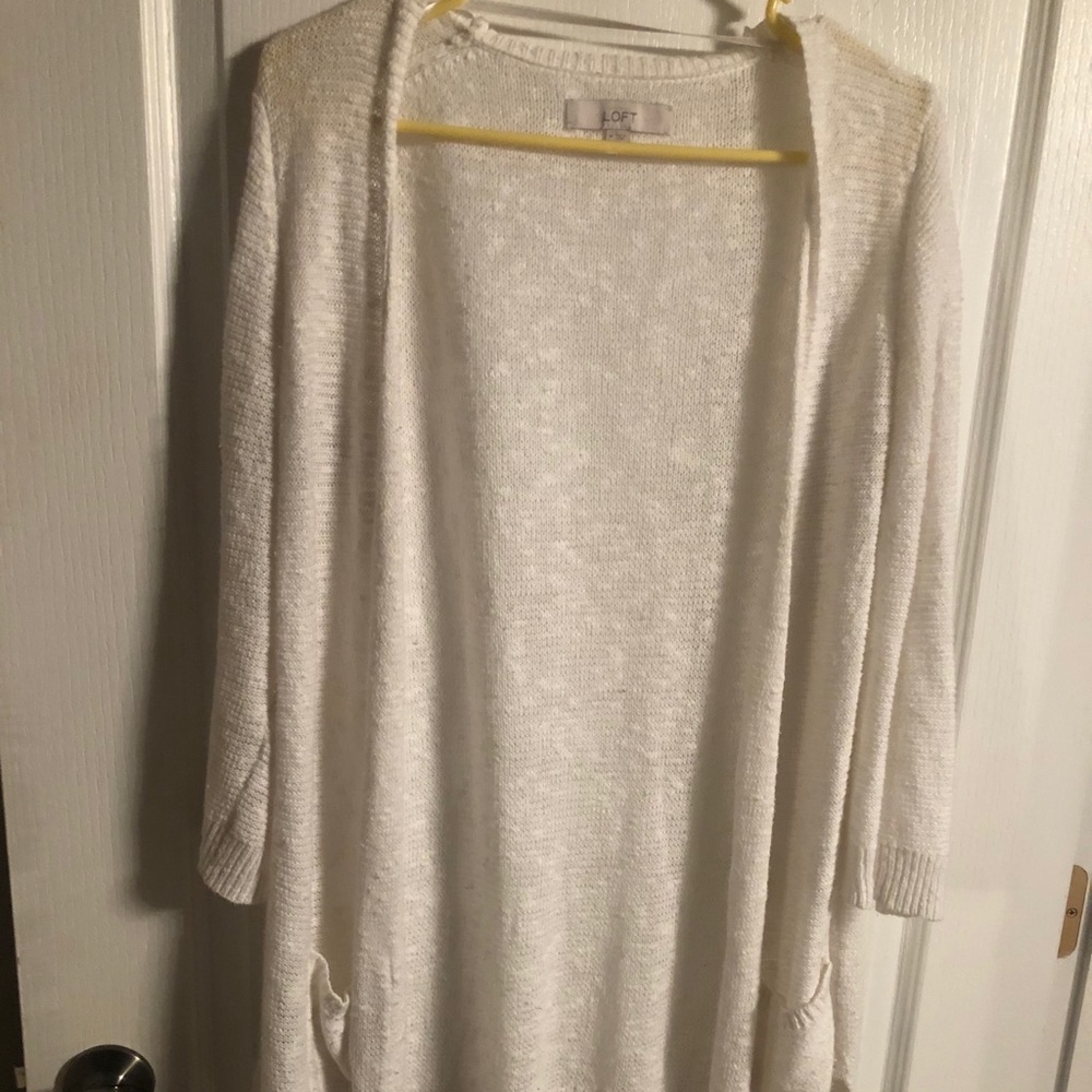 White cardigan